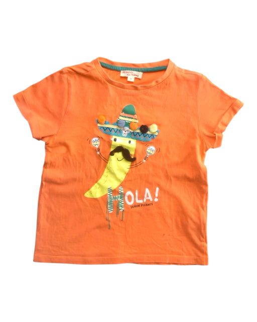 A Orange Short Sleeve T Shirts from Du Pareil au même in size 4T for boy. (Front View)
