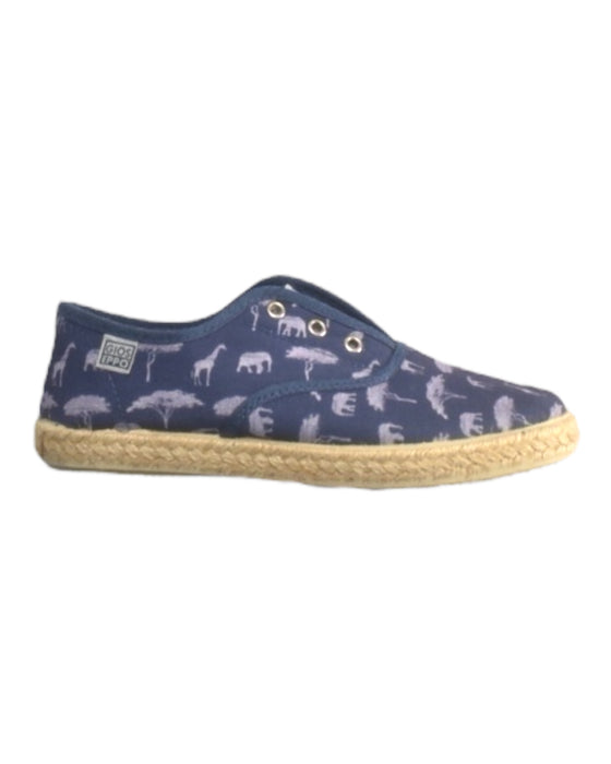 A Blue Espadrilles from Gioseppo in size 6T for girl. (Front View)