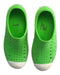 A Green Slip Ons from Native Shoes in size 6T for boy. (Back View)