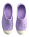 A Purple Slip Ons from Native Shoes in size 7Y for girl. (Back View)