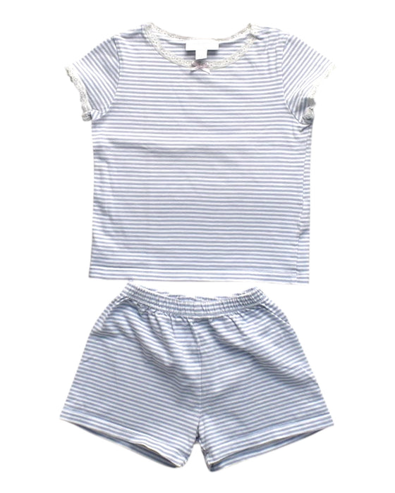A Blue Shorts Sets from The Little White Company in size 2T for girl. (Front View)