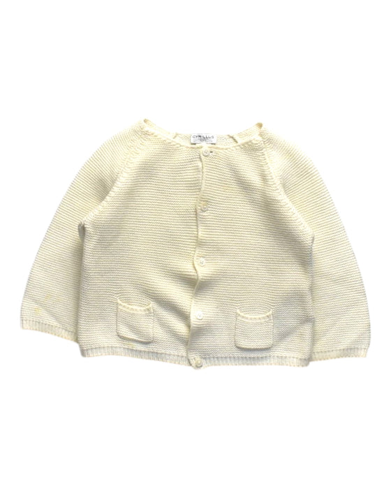 A Ivory Cardigans from Cyrillus in size 12-18M for girl. (Front View)