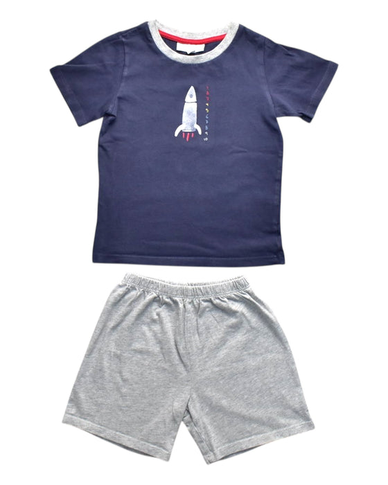 A Navy Shorts Sets from The Little White Company in size 3T for boy. (Front View)