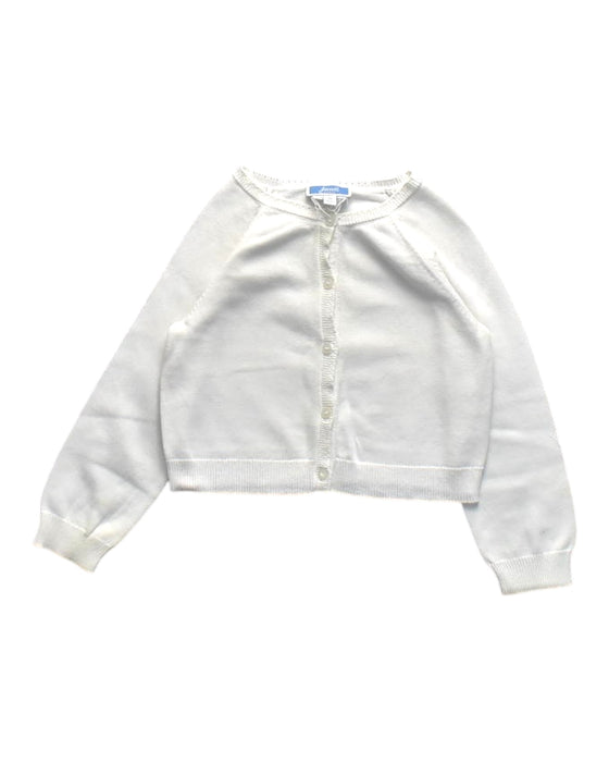 A White Cardigans from Jacadi in size 3T for girl. (Front View)