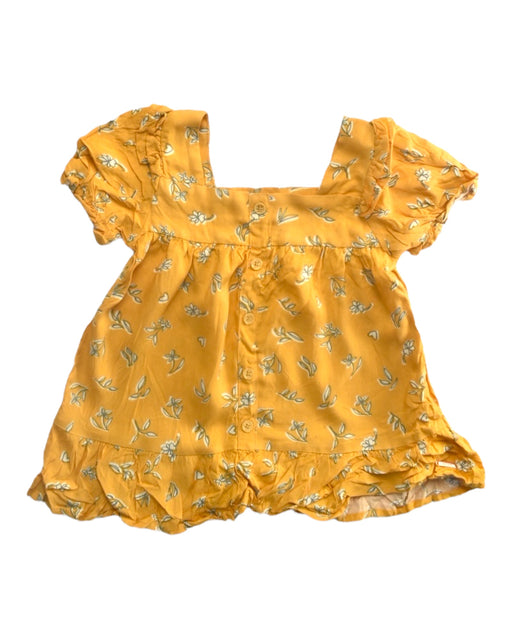 A Yellow Short Sleeve Tops from Tahari in size 6T for girl. (Front View)