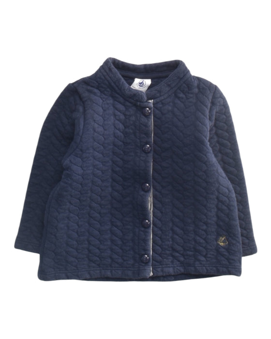 A Navy Puffer/Quilted Coats & Outerwear from Petit Bateau in size 12-18M for girl. (Front View)