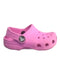 A Pink Slip Ons from Crocs in size 12-18M for girl. (Front View)