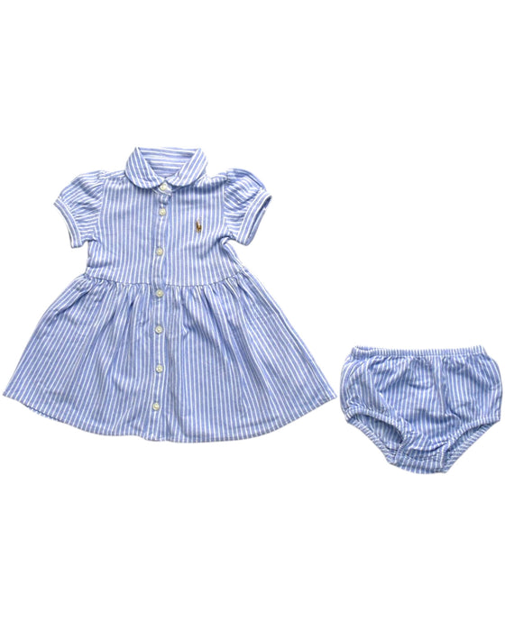 A Blue Dress Sets from Ralph Lauren in size 3-6M for girl. (Front View)