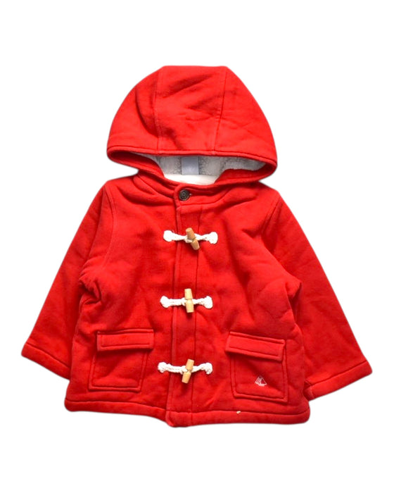 A Red Coats from Petit Bateau in size 6-12M for boy. (Front View)