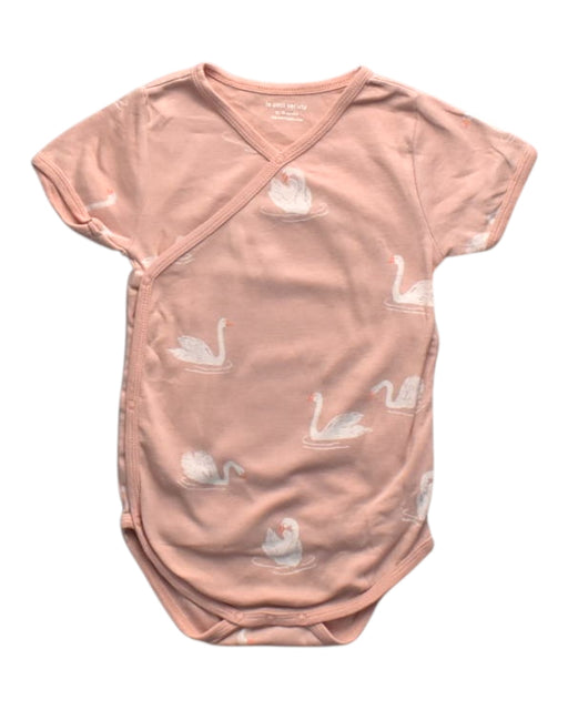 A Pink Short Sleeve Bodysuits from Le Petit Society in size 12-18M for girl. (Front View)