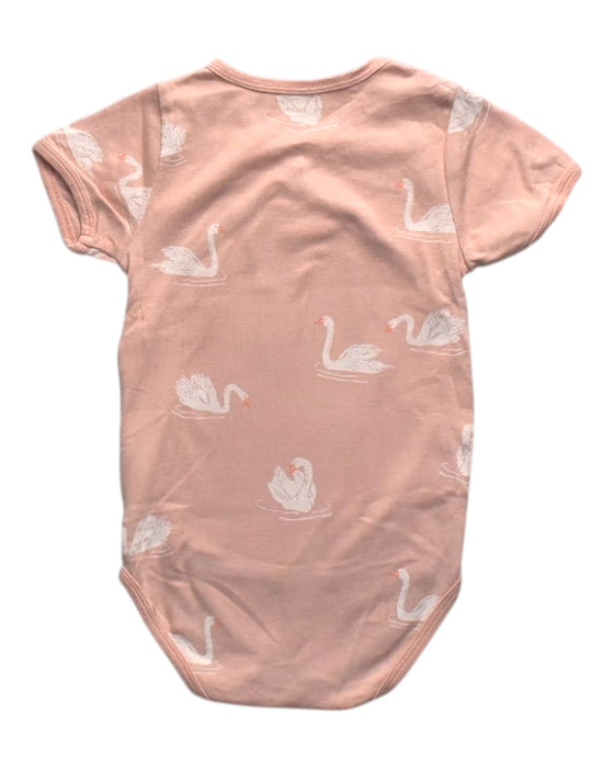 A Pink Short Sleeve Bodysuits from Le Petit Society in size 12-18M for girl. (Back View)