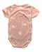 A Pink Short Sleeve Bodysuits from Le Petit Society in size 12-18M for girl. (Back View)