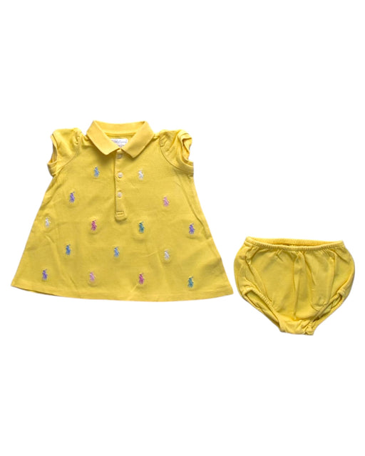 A Yellow Dress Sets from Ralph Lauren in size 0-3M for girl. (Front View)
