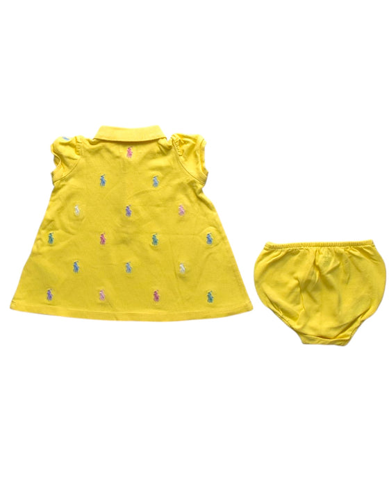 A Yellow Dress Sets from Ralph Lauren in size 0-3M for girl. (Back View)