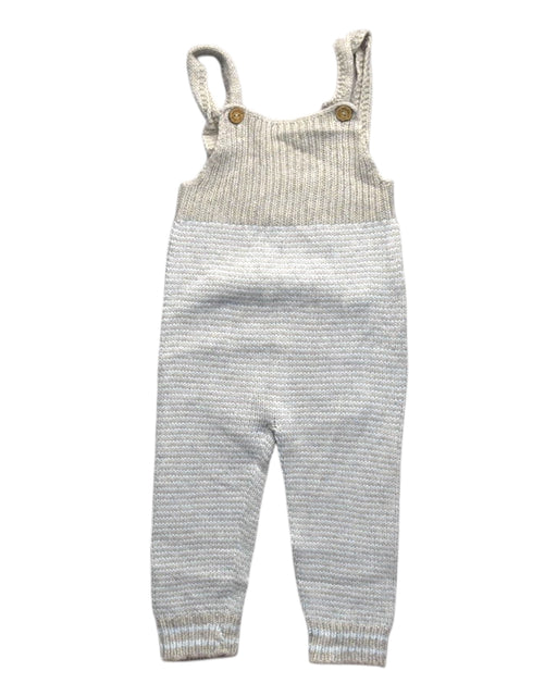 A Grey Long Overalls from Wedoble in size 6-12M for boy. (Front View)