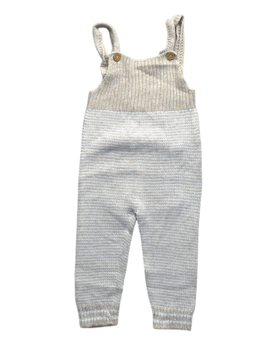 A Grey Long Overalls from Wedoble in size 6-12M for boy. (Front View)