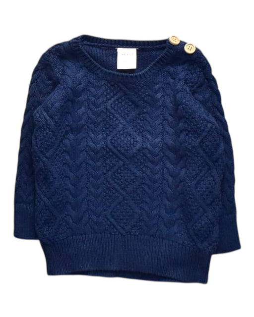 A Navy Knit Sweaters from Seed in size 6-12M for girl. (Front View)