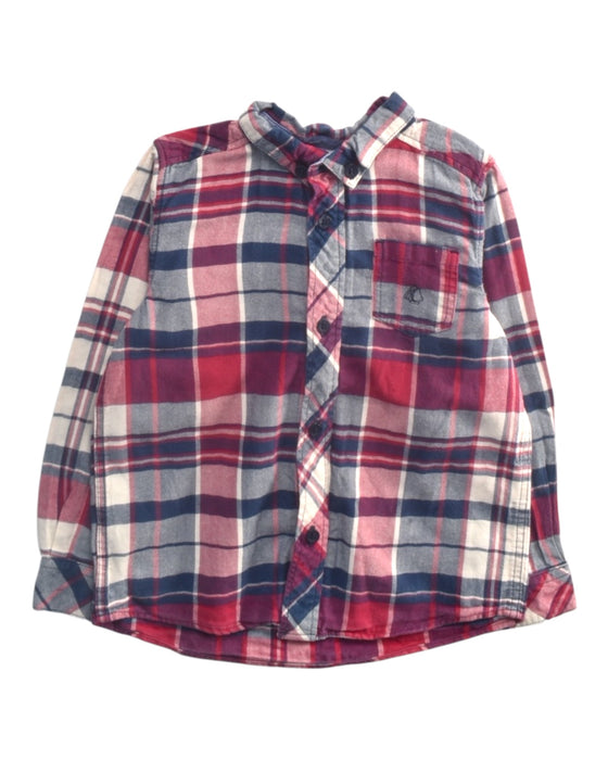 A Multicolour Long Sleeve Shirts from Petit Bateau in size 4T for boy. (Front View)