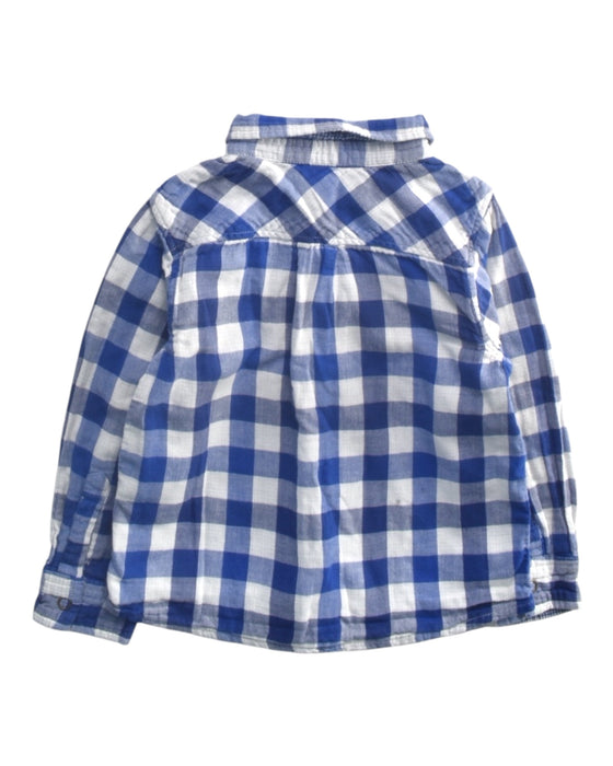 A Blue Long Sleeve Shirts from Petit Bateau in size 4T for boy. (Back View)