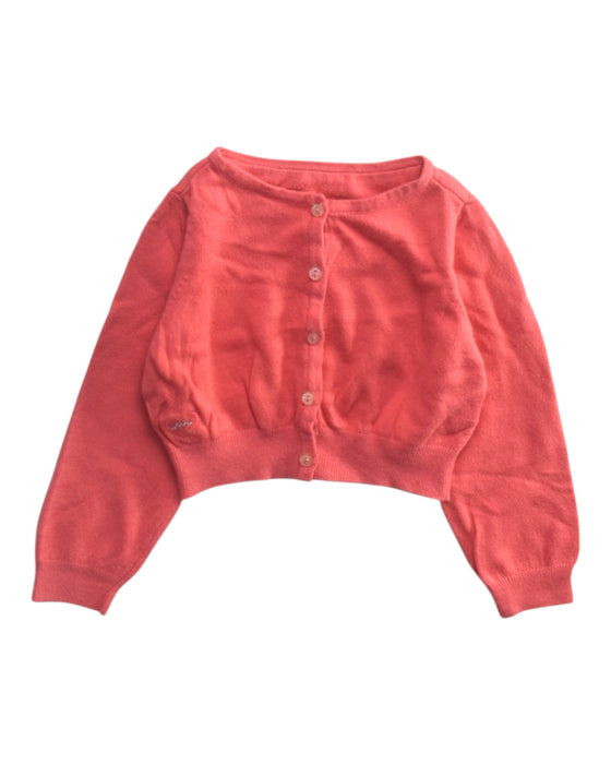 A Pink Cardigans from Chateau de Sable in size 3T for girl. (Front View)