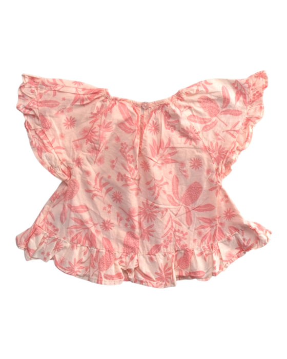 A Pink Short Sleeve Tops from Seed in size 12-18M for girl. (Back View)