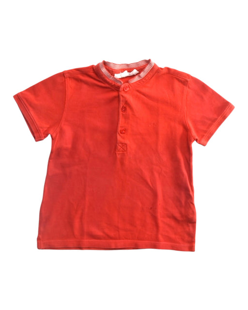 A Red Short Sleeve Polos from Chateau de Sable in size 3T for boy. (Front View)