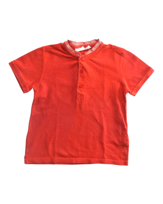 A Red Short Sleeve Polos from Chateau de Sable in size 3T for boy. (Front View)