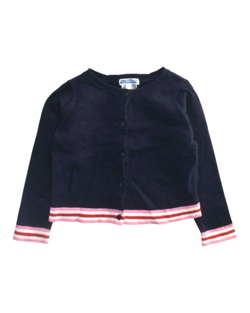A Navy Cardigans from Jacadi in size 4T for girl. (Front View)