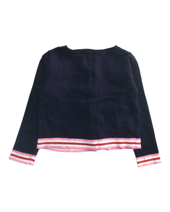 A Navy Cardigans from Jacadi in size 4T for girl. (Back View)