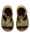 A Gold Sandals from Pom d’Api in size 18-24M for girl. (Back View)