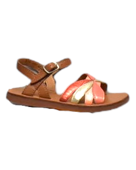 A Multicolour Sandals from Pom d’Api in size 3T for girl. (Front View)
