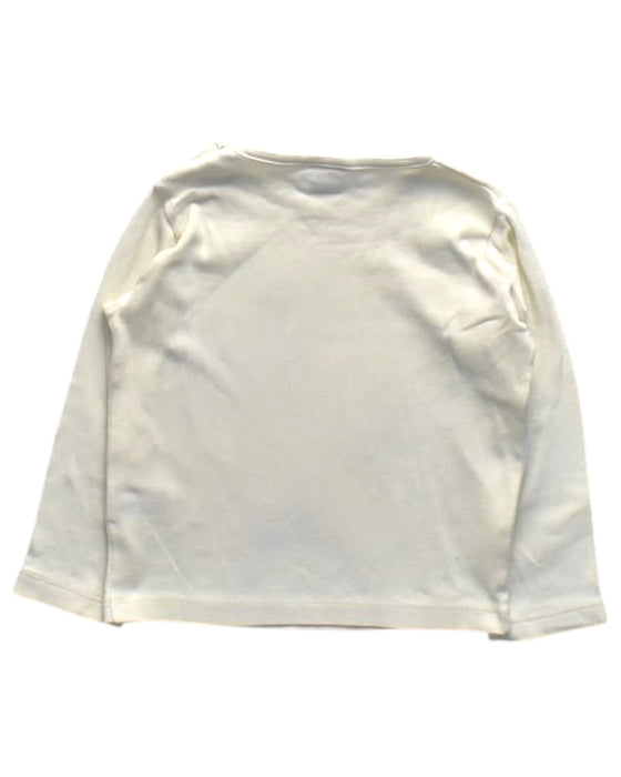 A Ivory Long Sleeve T Shirts from Petit Bateau in size 12-18M for boy. (Back View)