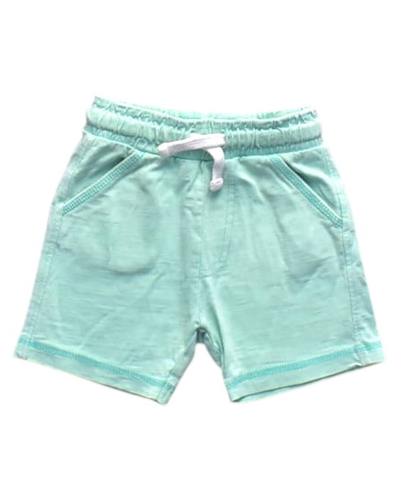 A Teal Shorts from Mothercare in size 6-12M for boy. (Front View)