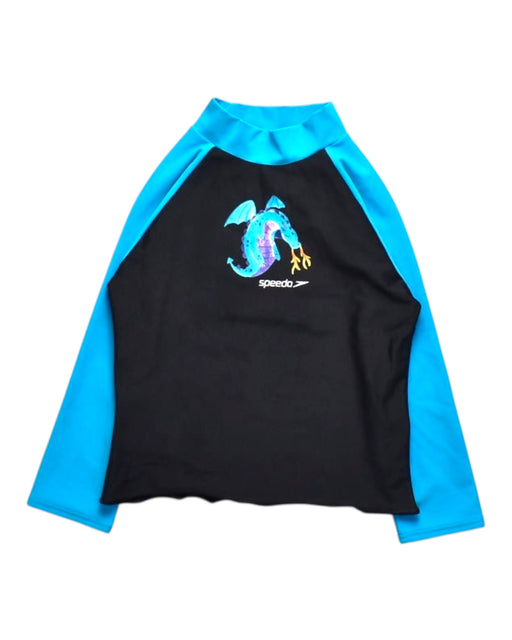 A Blue Rash Guards from Speedo in size 5T for boy. (Front View)