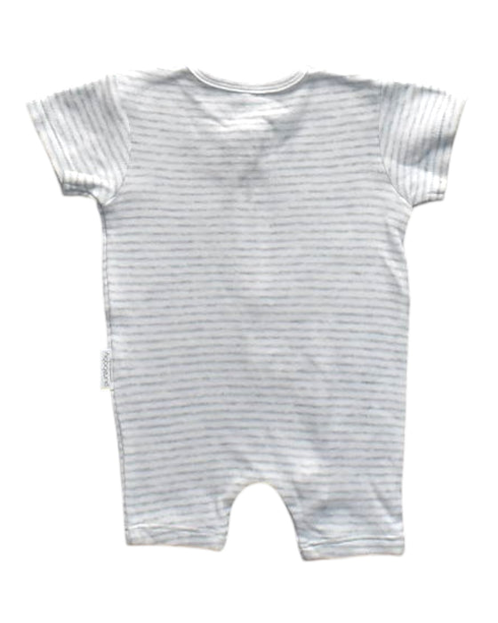 A Grey Short Sleeve Rompers from Purebaby in size Newborn for girl. (Back View)