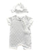 A White Short Sleeve Rompers from Bebe by Minihaha in size Newborn for girl. (Front View)