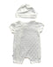 A White Short Sleeve Rompers from Bebe by Minihaha in size Newborn for girl. (Back View)