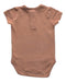A Brown Short Sleeve Bodysuits from Seed in size 0-3M for neutral. (Back View)