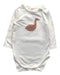 A White Long Sleeve Bodysuits from Seed in size Newborn for girl. (Front View)