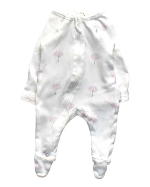 A White Onesies from Purebaby in size Newborn for girl. (Front View)