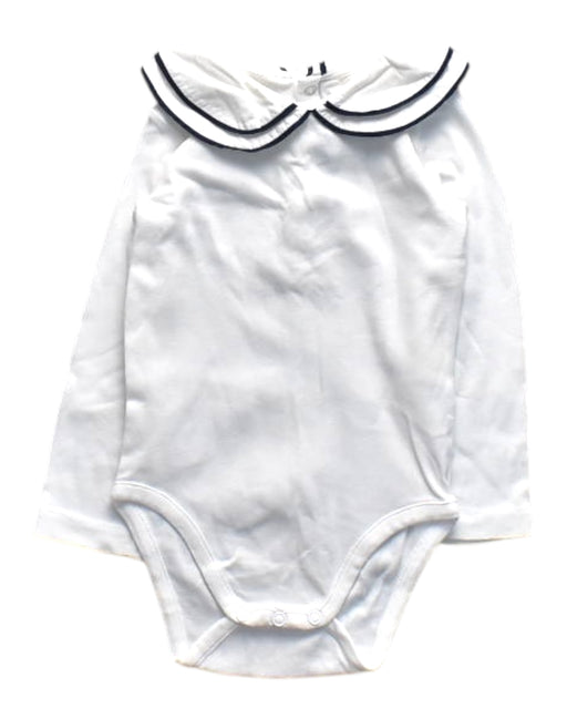 A White Long Sleeve Bodysuits from Jacadi in size 3-6M for girl. (Front View)