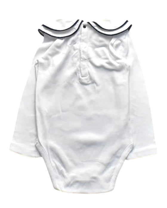 A White Long Sleeve Bodysuits from Jacadi in size 3-6M for girl. (Back View)