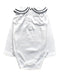 A White Long Sleeve Bodysuits from Jacadi in size 3-6M for girl. (Back View)