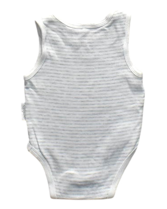 A White Sleeveless Bodysuits from Purebaby in size 0-3M for boy. (Back View)