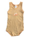 A Peach Sleeveless Bodysuits from Petit Bateau in size 6-12M for girl. (Front View)