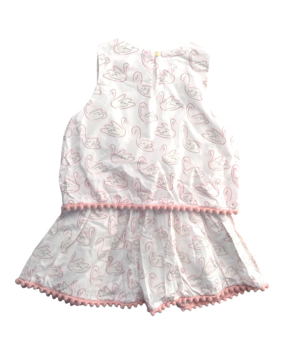 A Pink Sleeveless Dresses from Seed in size 2T for girl. (Back View)