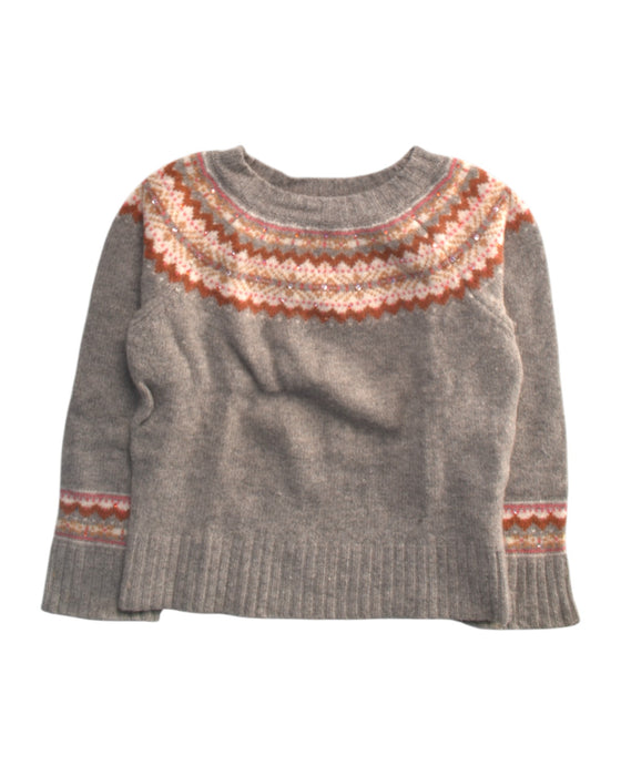 A Grey Knit Sweaters from Bonpoint in size 6T for girl. (Front View)