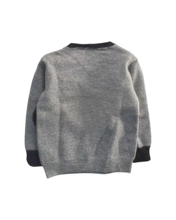 A Grey Knit Sweaters from Il Gufo in size 4T for boy. (Back View)