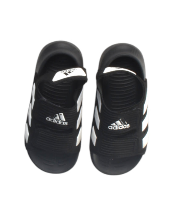 A Black Sandals from Adidas in size 3T for boy. (Back View)