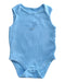 A Blue Sleeveless Bodysuits from Mothercare in size 0-3M for boy. (Front View)